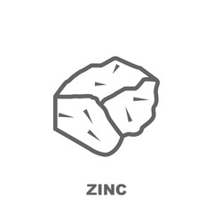 Zinc icon. Element of row matterial icon. Thin line icon for website design and development, app development. Premium icon