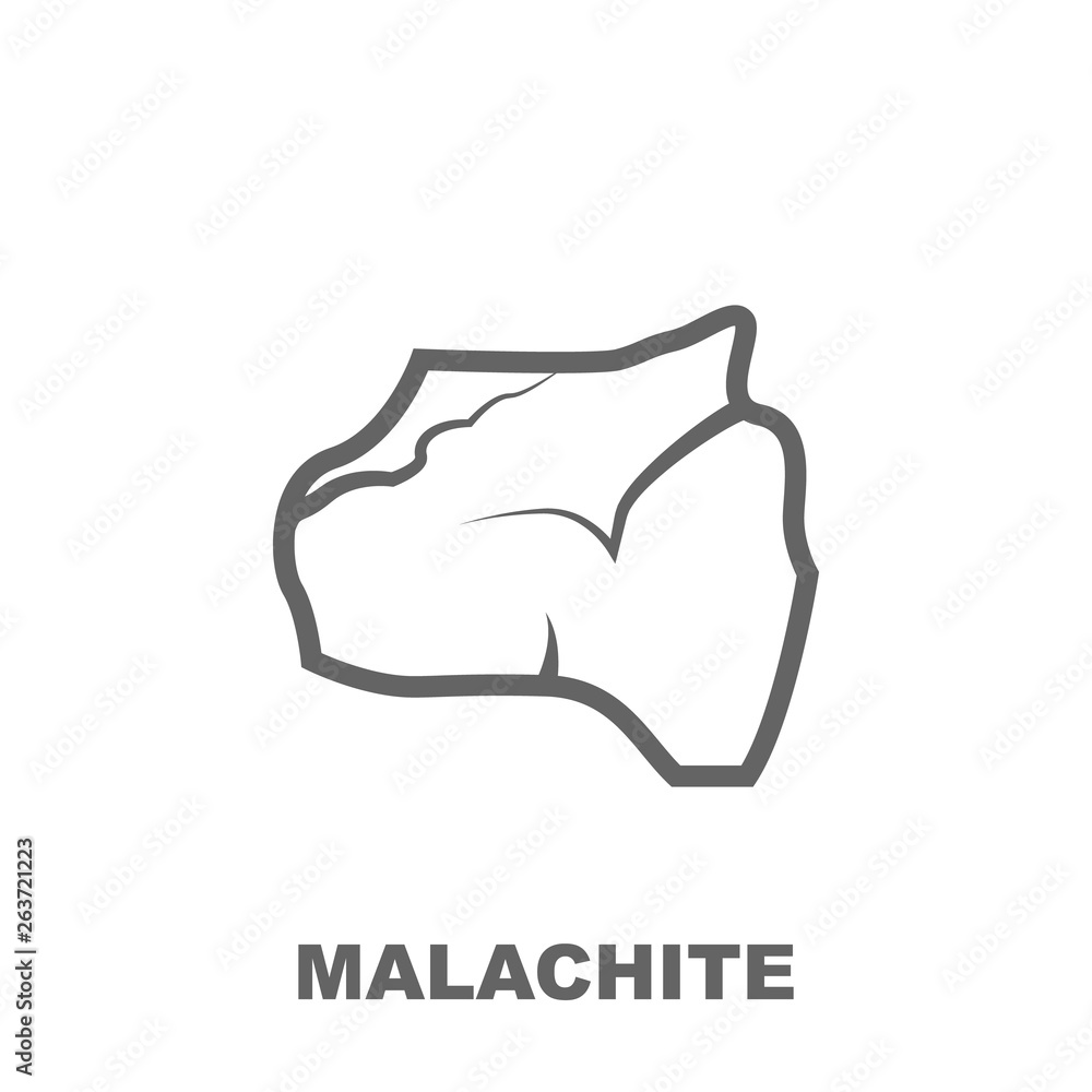 Poster malachite icon. element of row matterial icon. thin line icon for website design and development, ap
