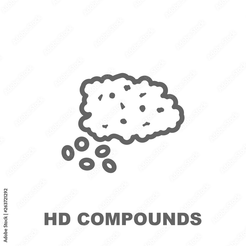 Poster hd compounds icon. element of row matterial icon. thin line icon for website design and development,