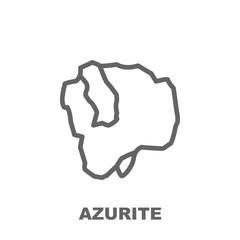 Fototapeta na wymiar Azurite icon. Element of row matterial icon. Thin line icon for website design and development, app development. Premium icon