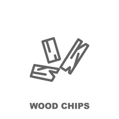Wood chips icon. Element of row matterial icon. Thin line icon for website design and development, app development. Premium icon