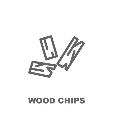 Wood chips icon. Element of row matterial icon. Thin line icon for website design and development, app development. Premium icon