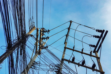  Power line and communication.