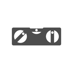 Obraz premium building level vector icon isolated on white background. bubble level flat icon for web, mobile and user interface design
