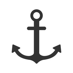 nautical anchor vector icon isolated on white background. summer recreation concept. nautical anchor flat icon for web and ui design