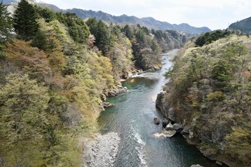 Fototapeta na wymiar 新緑の鬼怒川