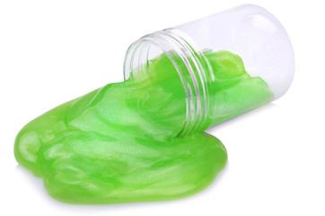 Slime antistress toy in plastic bottle temlate