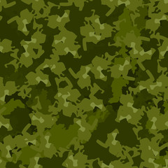 Forest camouflage of various shades of green colors