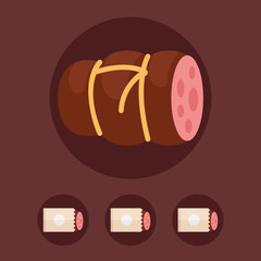 Meat vector illustration for butchery and food menu