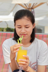 woman at the beach in Vietnam