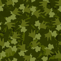 Forest camouflage of various shades of green colors