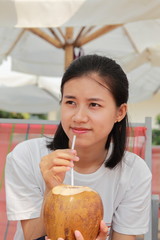 woman at the beach in Vietnam
