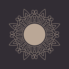 Elegant floral monogram design template