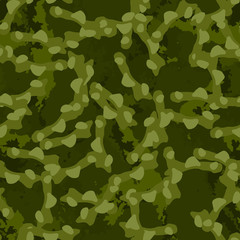 Forest camouflage of various shades of green colors