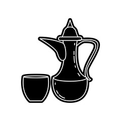 jug and cup icon. Element of Arabian for mobile concept and web apps icon. Glyph, flat icon for website design and development, app development