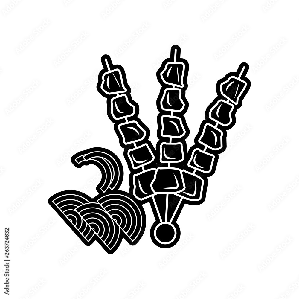 Poster barbecue icon. element of arabian for mobile concept and web apps icon. glyph, flat icon for website