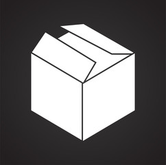 Box icon on background for graphic and web design. Simple vector sign. Internet concept symbol for website button or mobile app.