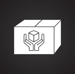 Box icon on background for graphic and web design. Simple vector sign. Internet concept symbol for website button or mobile app.