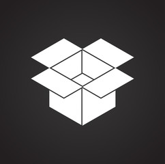 Box icon on background for graphic and web design. Simple vector sign. Internet concept symbol for website button or mobile app.