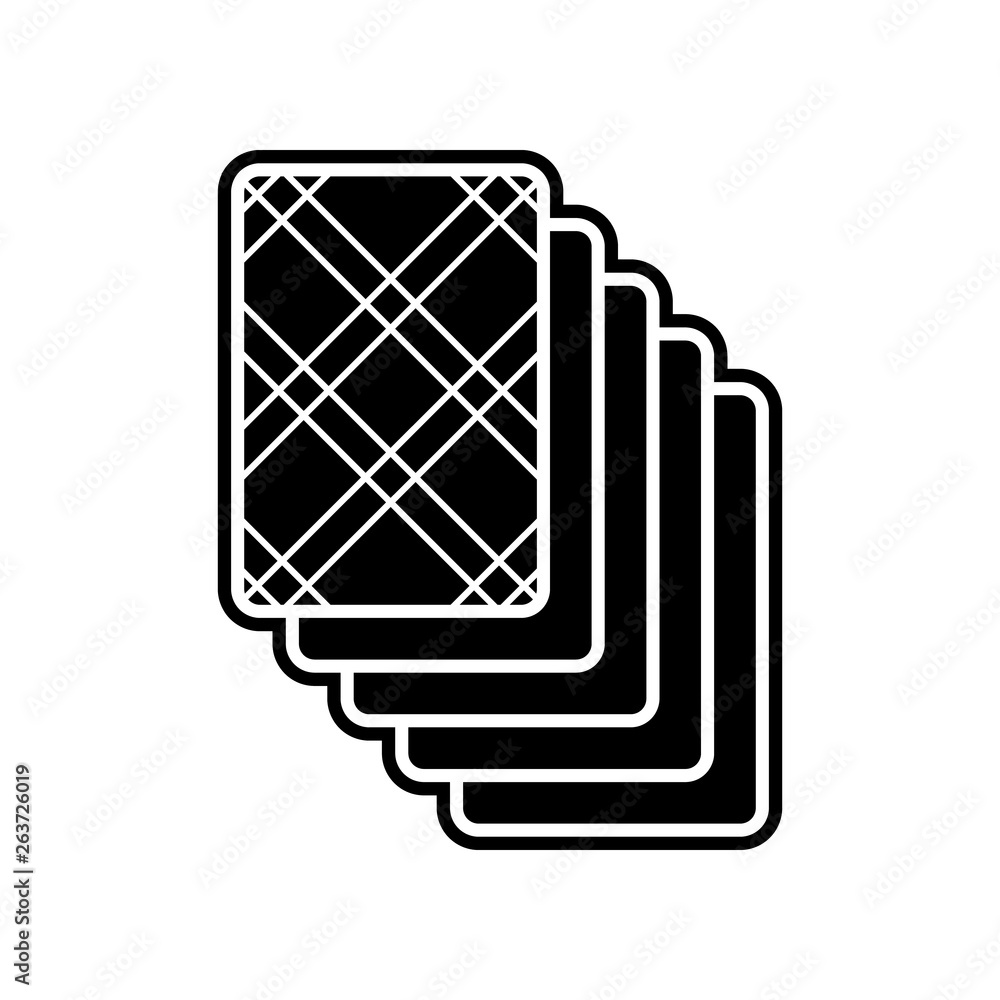 Aufkleber deck of cards on the back icon. element of casino for mobile concept and web apps icon. glyph, flat 