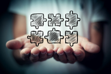 Concept of teamwork idea