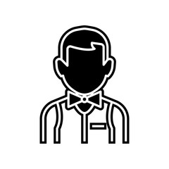 croupier icon. Element of Casino for mobile concept and web apps icon. Glyph, flat icon for website design and development, app development