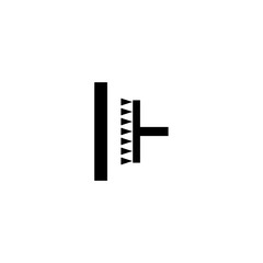 Brush to wall wallpaper sign.Paste sign