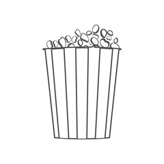 popcorn icon. Set of cinema  element icons. Premium quality graphic design. Signs and symbols collection icon for websites, web design, mobile app on white background