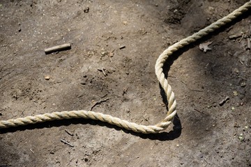 Rope on the ground