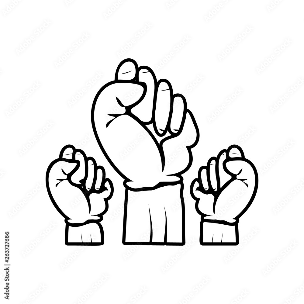 Poster hands of workers icon. element of communism capitalism for mobile concept and web apps icon. outline