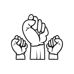 hands of workers icon. Element of Communism Capitalism for mobile concept and web apps icon. Outline, thin line icon for website design and development, app development