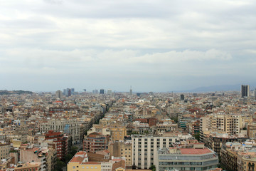 Fototapeta na wymiar Barcelona City Catalonia Upview