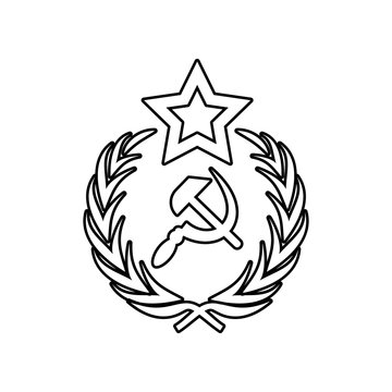 coat of arms of the USSR icon. Element of Communism Capitalism for mobile concept and web apps icon. Outline, thin line icon for website design and development, app development