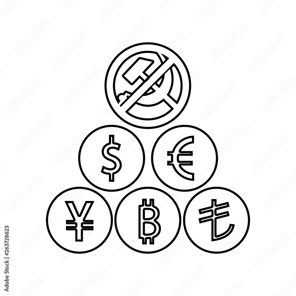 Poster soviet ruble and other currencies icon. element of communism capitalism for mobile concept and web a
