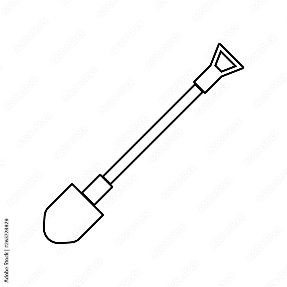 Poster shovel icon. element of constraction tools for mobile concept and web apps icon. outline, thin line 