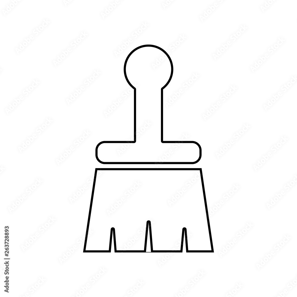 Poster brush for painting and construction works icon. element of constraction tools for mobile concept and