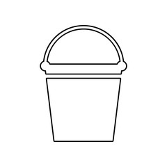 bucket icon. Element of Constraction tools for mobile concept and web apps icon. Outline, thin line icon for website design and development, app development