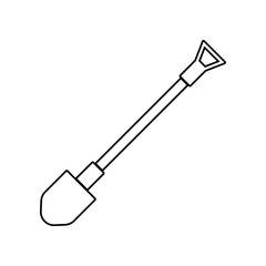 Shovel icon. Element of Constraction tools for mobile concept and web apps icon. Outline, thin line icon for website design and development, app development