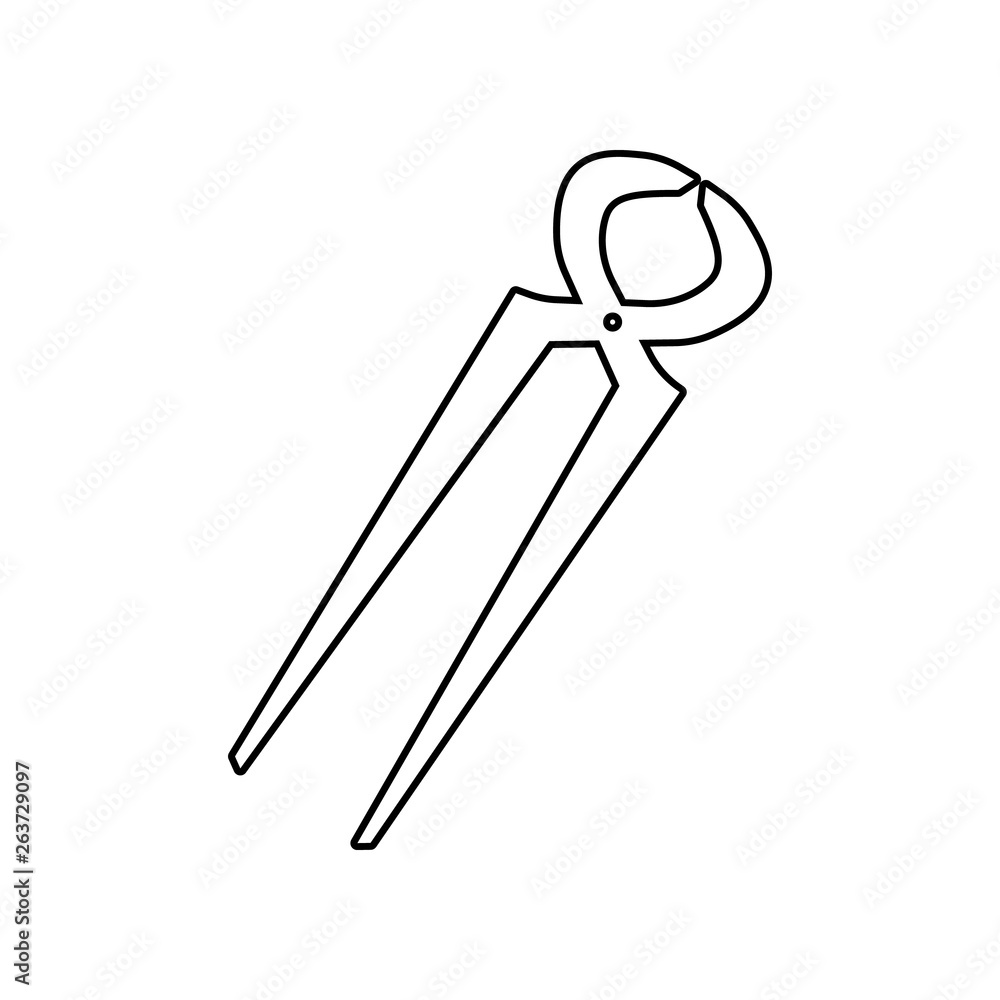 Poster nail puller icon. element of constraction tools for mobile concept and web apps icon. outline, thin 