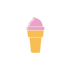 Ice cream icon on background for graphic and web design. Simple vector sign. Internet concept symbol for website button or mobile app.