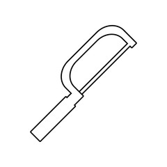 hacksaw icon. Element of Constraction tools for mobile concept and web apps icon. Outline, thin line icon for website design and development, app development