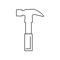 hammer icon. Element of Constraction tools for mobile concept and web apps icon. Outline, thin line icon for website design and development, app development