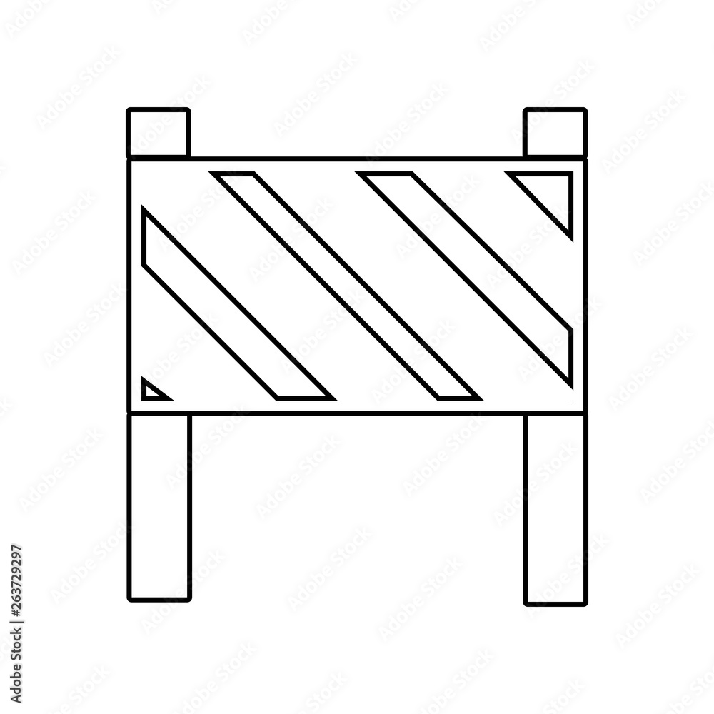 Poster road barrier icon. element of constraction tools for mobile concept and web apps icon. outline, thin