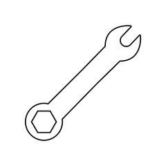 Spanner icon. Element of Constraction tools for mobile concept and web apps icon. Outline, thin line icon for website design and development, app development