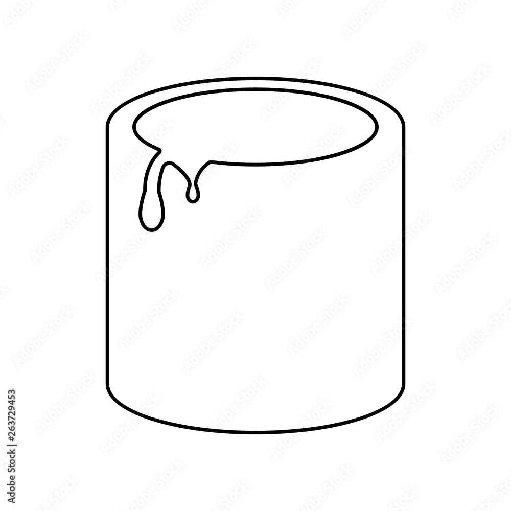 Poster bank for paint icon. element of constraction tools for mobile concept and web apps icon. outline, th