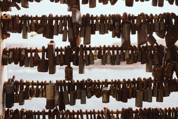 Vintage locks - Love locks rusting over time 