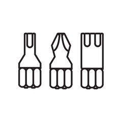 Screw driver bit set icon. Element of Constraction tools for mobile concept and web apps icon. Outline, thin line icon for website design and development, app development