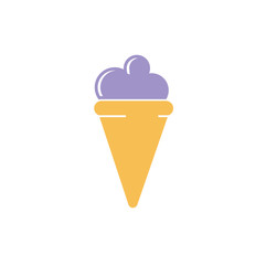 Ice cream icon on background for graphic and web design. Simple vector sign. Internet concept symbol for website button or mobile app.