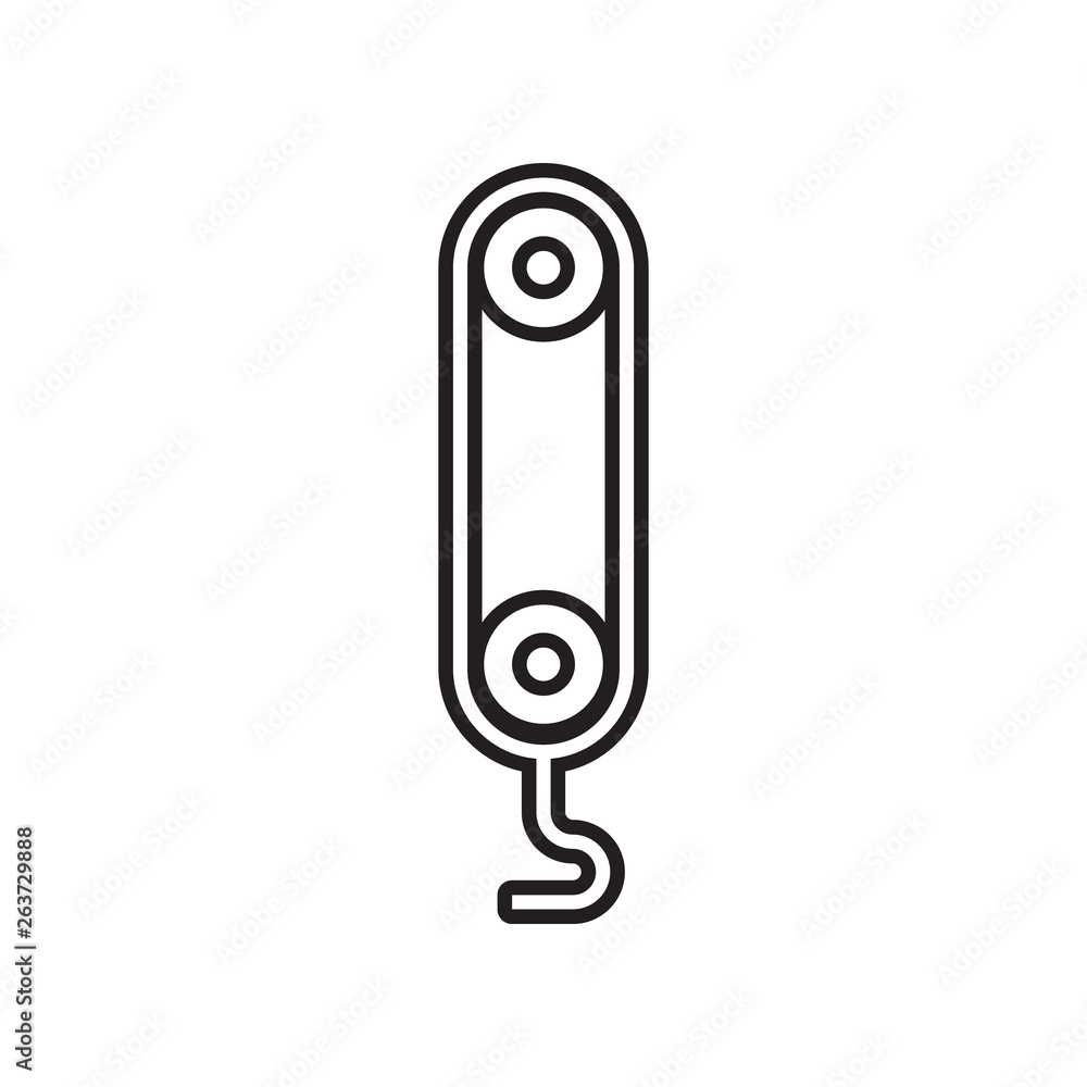 Poster crane hook or pulley symbol icon. element of constraction tools for mobile concept and web apps icon