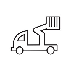 man lift truck icon. Element of Constraction tools for mobile concept and web apps icon. Outline, thin line icon for website design and development, app development